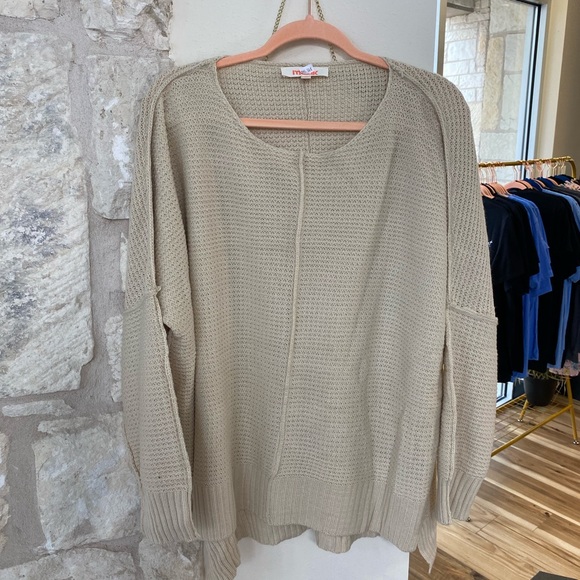 Tan Oversized Sweater - Picture 1 of 3